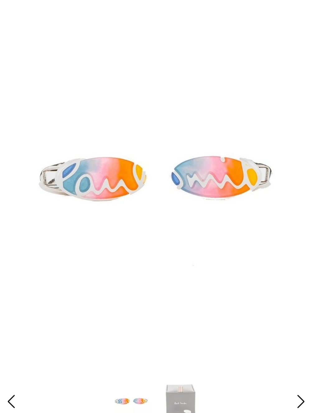 Paul Smith Colorful Wave Oval Cufflinks